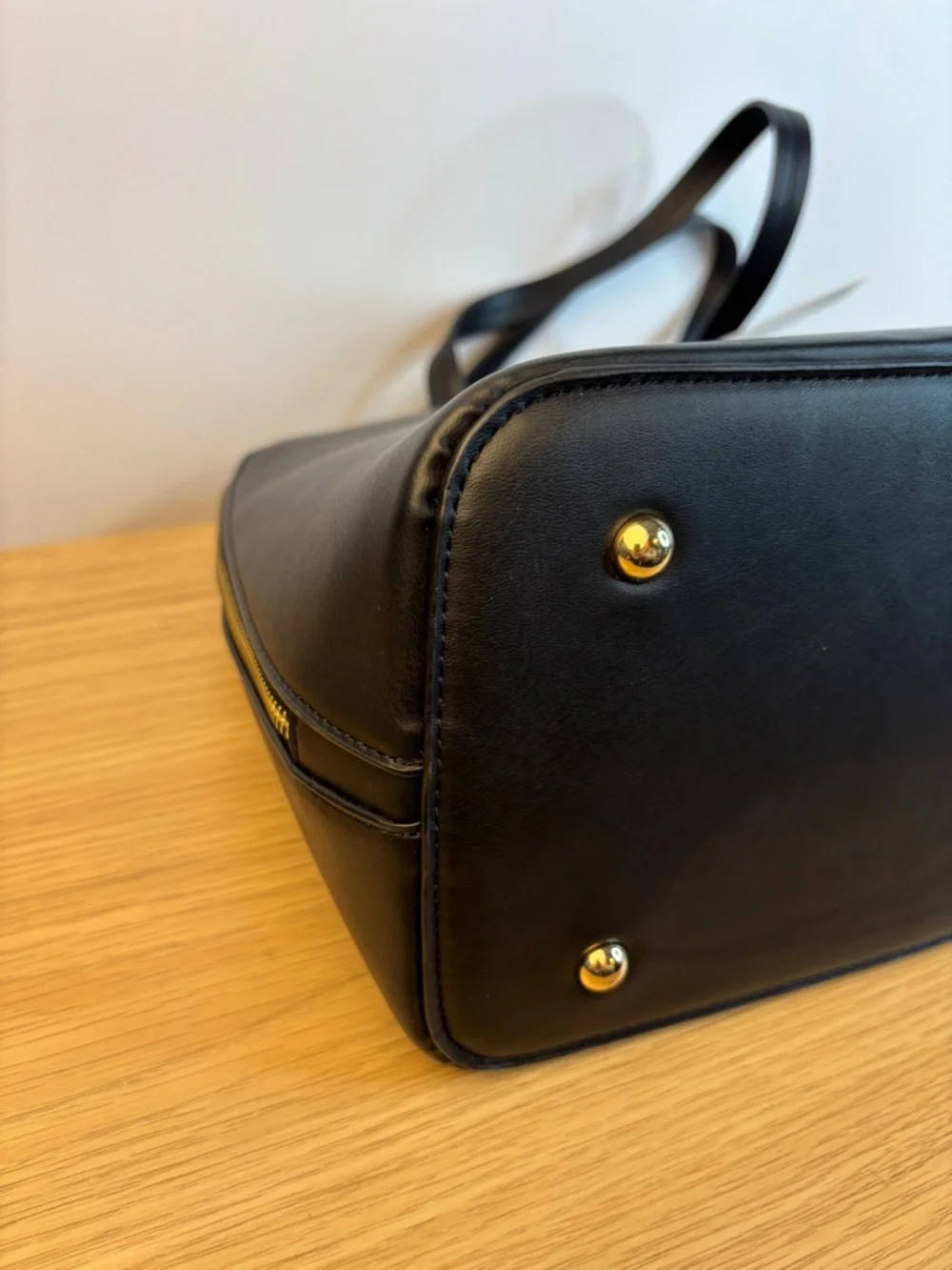 Joan &‎ David Black Leather Dome Satchel NWT